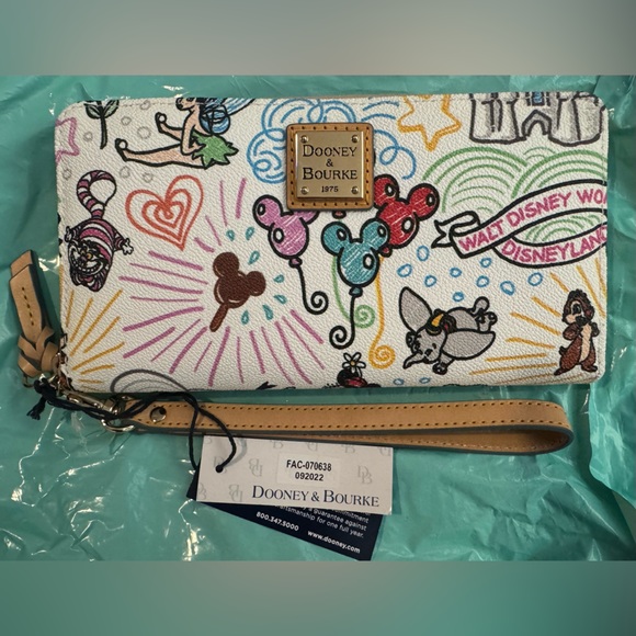 NEW HTF retired Disney Dooney and Bourke Sketch Wallet & Sketch Backpack Purse - Picture 2 of 9